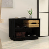 Vidaxl Shoe cabinet 60x34x45 cm Solid pine black