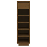 Vidaxl schoenenkast 30x34x105 cm massief grenenhout honingbruin