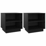 Vidaxl nachtkastjes 2 st 40x34x40 cm massief grenenhout zwart
