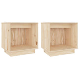 Vidaxl nachtkastjes 2 st 40x30x40 cm massief grenenhout wit