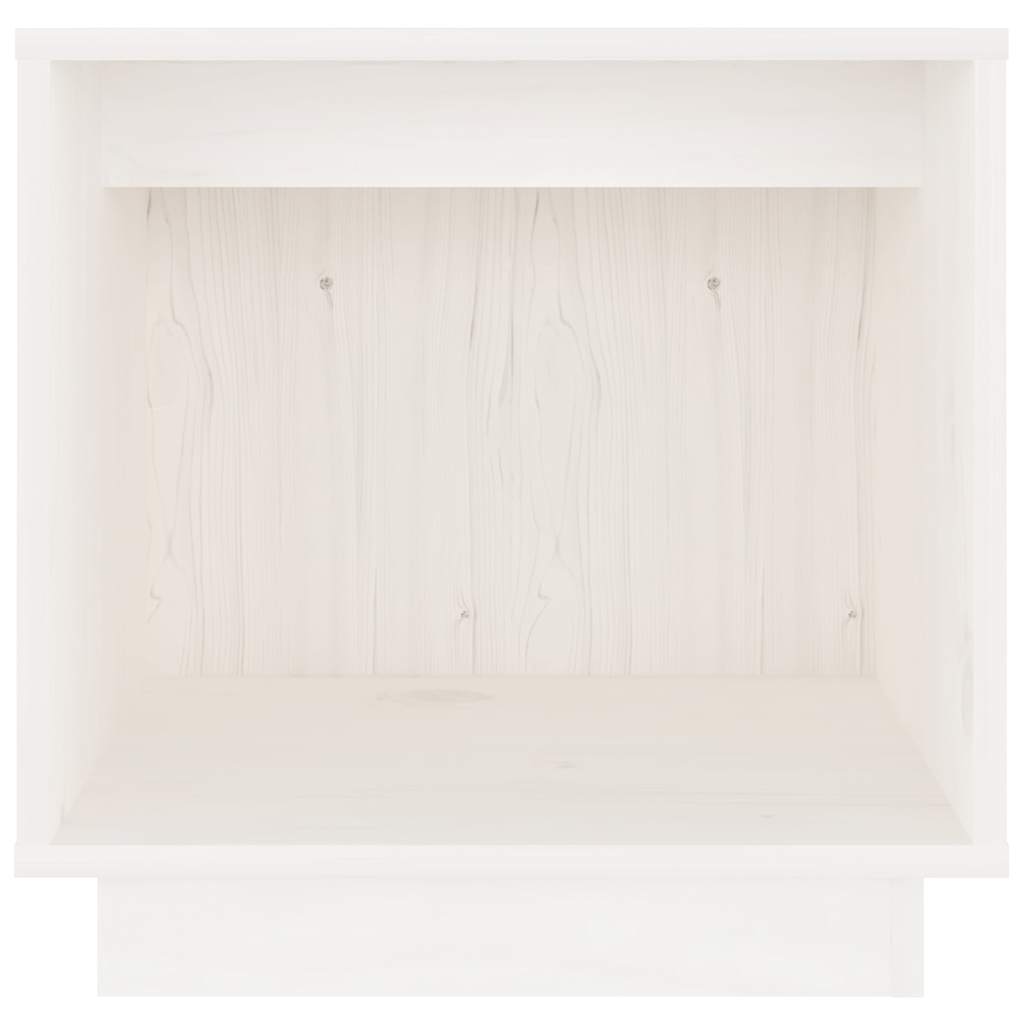 Vidaxl nachtkastje 40x30x40 cm massief grenenhout wit