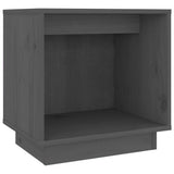 Vidaxl nachtkastje 40x30x40 cm massief grenenhout grijs
