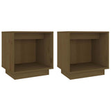Vidaxl nachtkastjes 2 st 40x30x40 cm massief grenenhout honingbruin