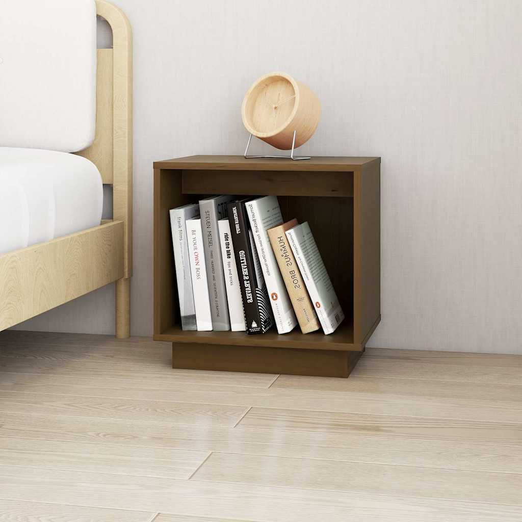 Vidaxl nachtkastjes 2 st 40x30x40 cm massief grenenhout honingbruin