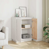 Vidaxl dressoir 60x34x75 cm massief grenenhout wit