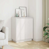 Vidaxl dressoir 60x34x75 cm massief grenenhout wit