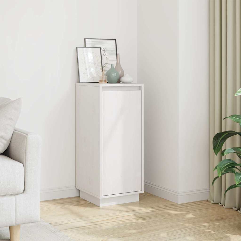 Vidaxl dressoir 31,5x34x75 cm massief grenenhout wit
