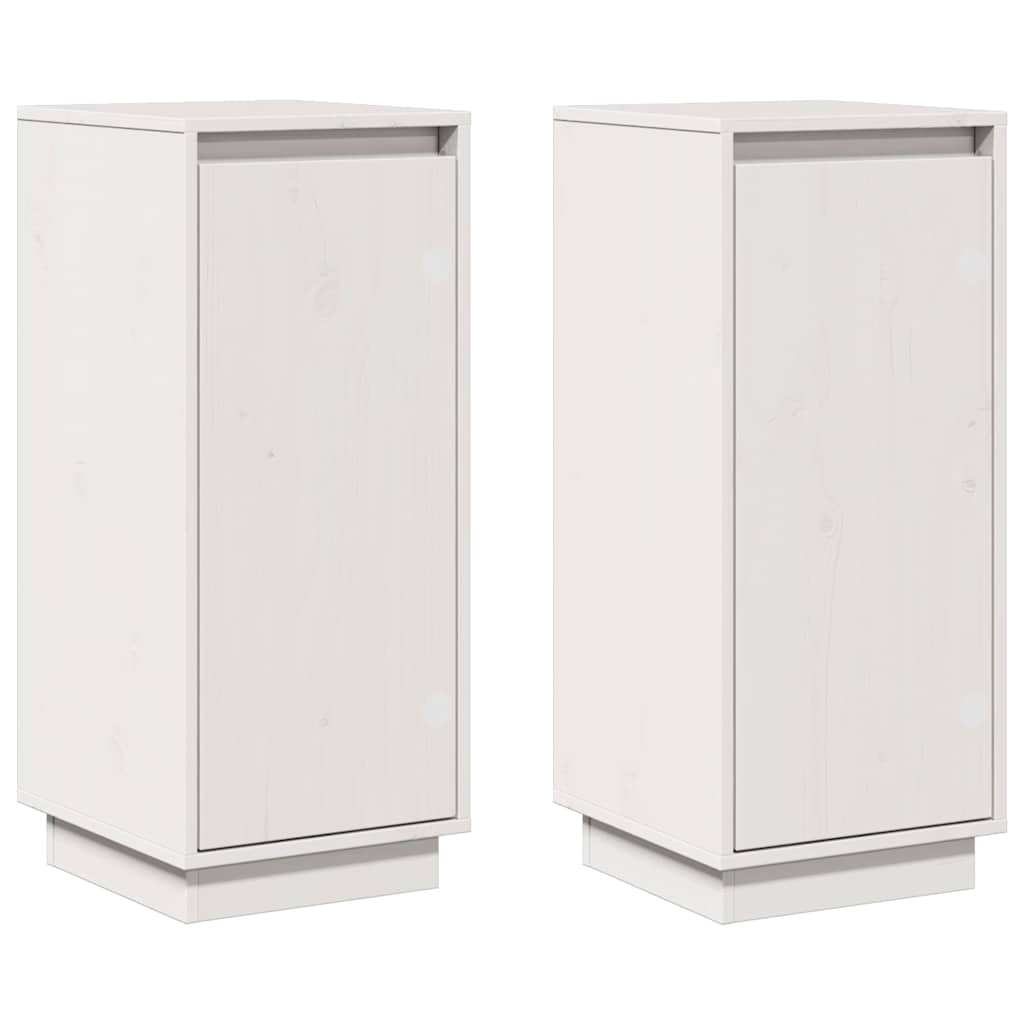 Vidaxl dressoirs 2 st 31,5x34x75 cm massief grenenhout wit