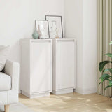 Vidaxl dressoirs 2 st 31,5x34x75 cm massief grenenhout wit