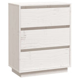 Vidaxl dressoir 60x34x75 cm massief grenenhout wit