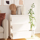 Vidaxl dressoir 60x34x75 cm massief grenenhout wit