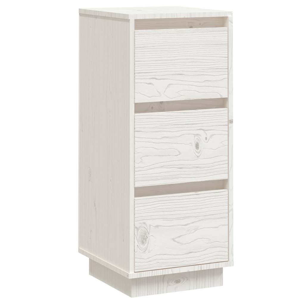 Vidaxl dressoir 32x34x75 cm massief grenenhout wit