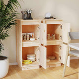 Vidaxl dressoirs 2 st 31,5x34x75 cm massief grenenhout