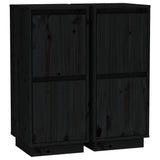 Vidaxl dressoirs 2 st 31,5x34x75 cm massief grenenhout zwart