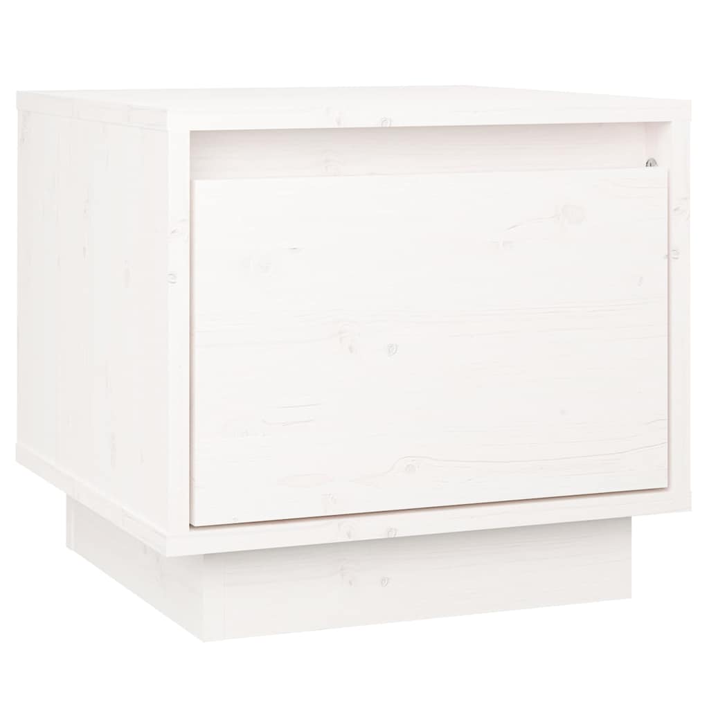 Vidaxl nachtkastje 35x34x32 cm massief grenenhout wit
