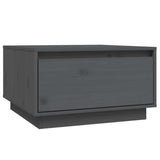 Vidaxl salontafel 55x56x32 cm massief grenenhout grijs