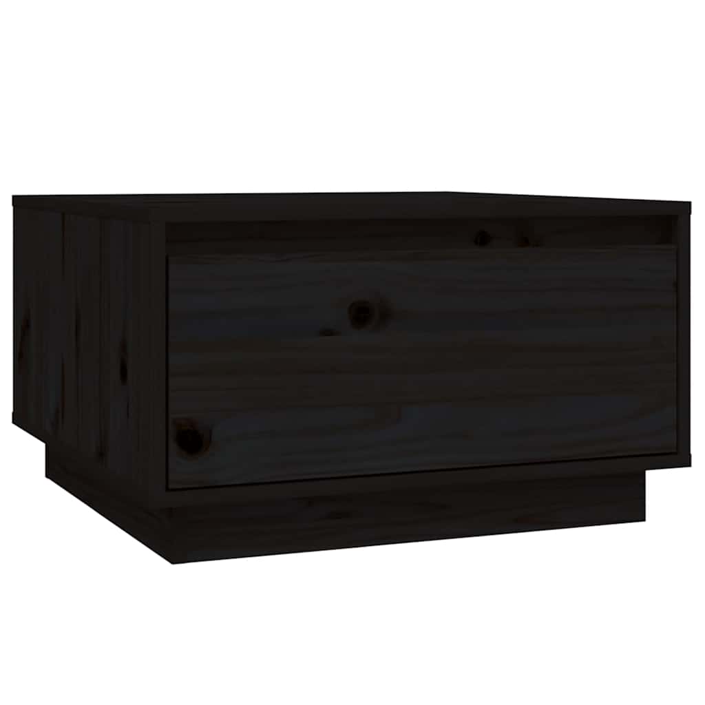 Vidaxl salontafel 55x56x32 cm massief grenenhout zwart