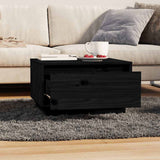 Vidaxl salontafel 55x56x32 cm massief grenenhout zwart