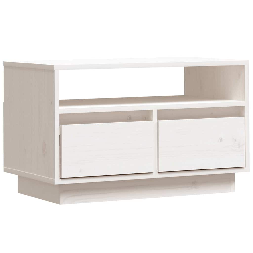 Vidaxl tv-meubel 60x35x37 cm massief grenenhout wit