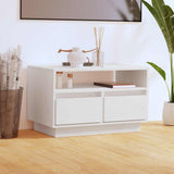 Vidaxl tv-meubel 60x35x37 cm massief grenenhout wit