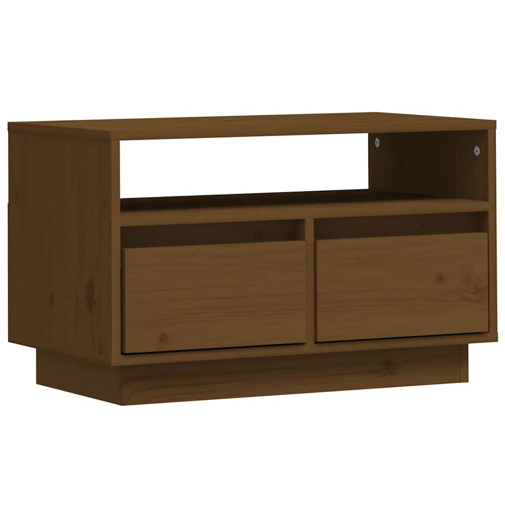 Vidaxl tv-meubel 60x35x37 cm massief grenenhout honingbruin