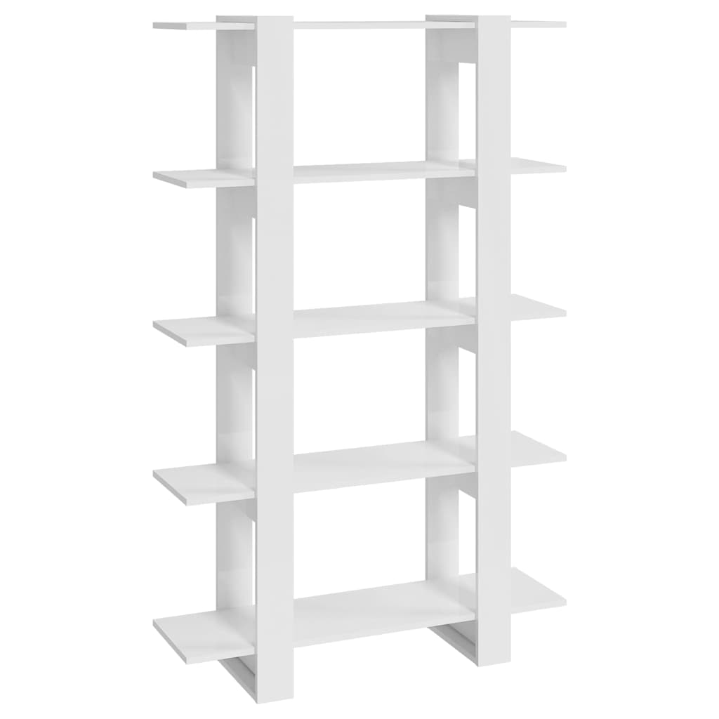 Vidaxl boekenkast kamerscherm 100x30x160 cm hoogglans wit