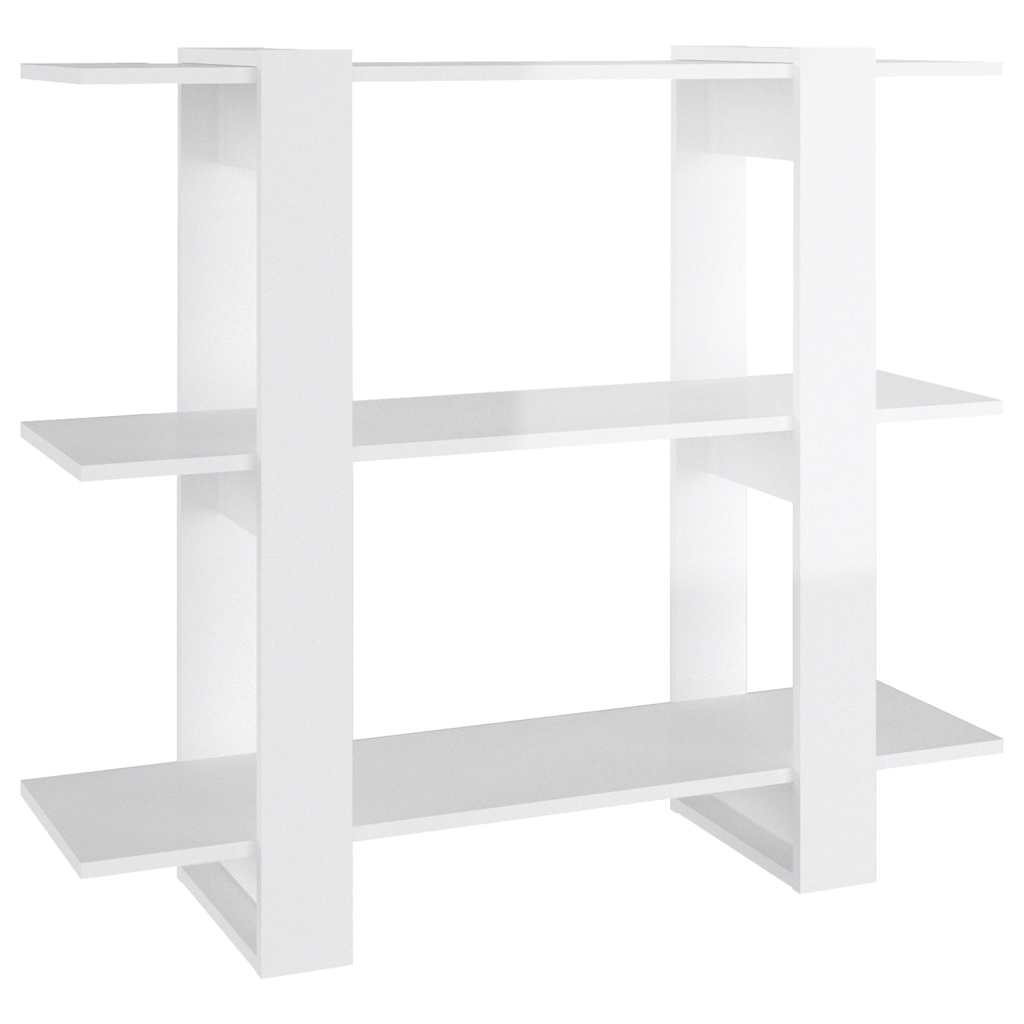Vidaxl boekenkast kamerscherm 100x30x87 cm hoogglans wit