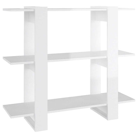 Vidaxl boekenkast kamerscherm 100x30x87 cm hoogglans wit