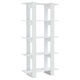 Vidaxl boekenkast kamerscherm 80x30x160 cm hoogglans wit