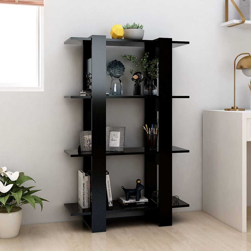 Vidaxl boekenkast kamerscherm 80x30x123,5 cm zwart