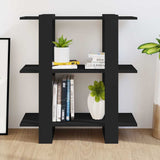 Vidaxl boekenkast kamerscherm 80x30x87 cm zwart