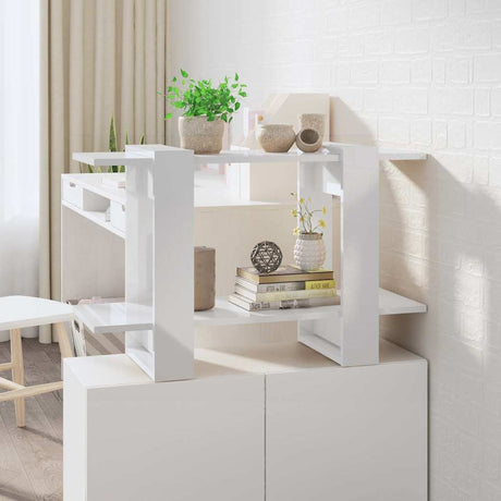 Vidaxl boekenkast kamerscherm 80x30x51 cm hoogglans wit