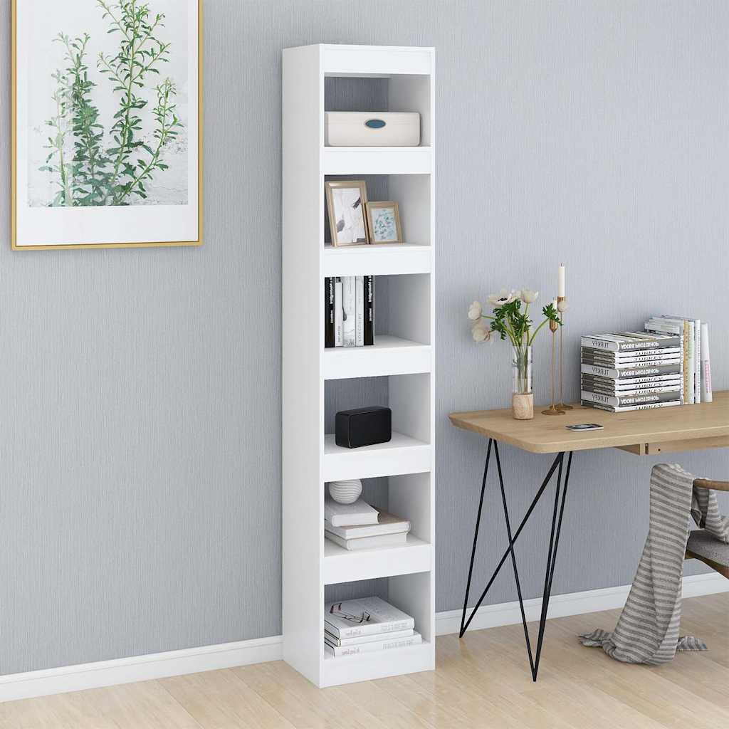 Vidaxl boekenkast kamerscherm 40x30x198 cm wit