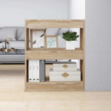 Vidaxl boekenkast kamerscherm 60x30x72 cm sonoma eikenkleurig