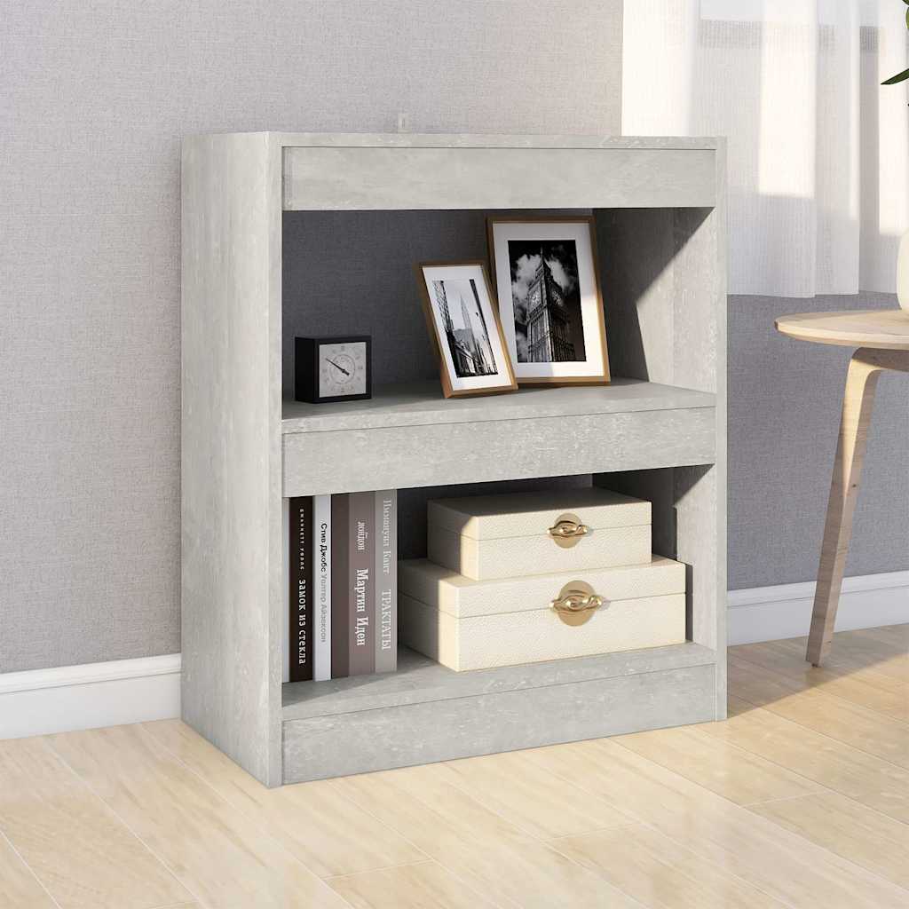 Vidaxl boekenkast kamerscherm 60x30x72 cm betongrijs