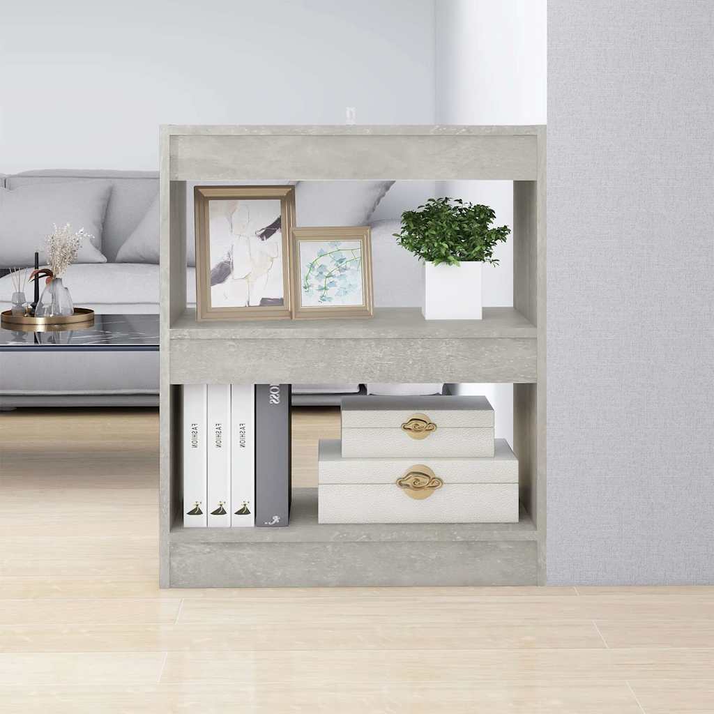 Vidaxl boekenkast kamerscherm 60x30x72 cm betongrijs