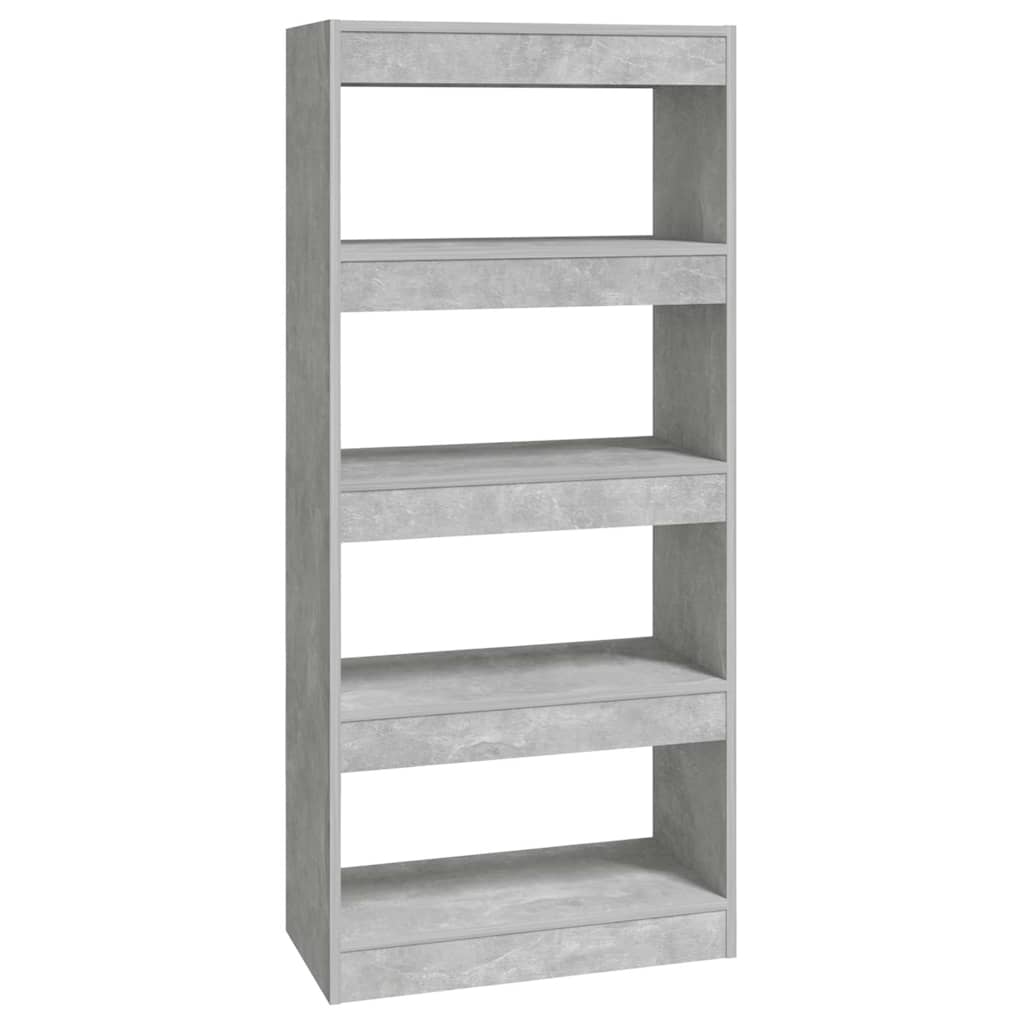 Vidaxl boekenkast kamerscherm 60x30x135 cm bewerkt hout betongrijs
