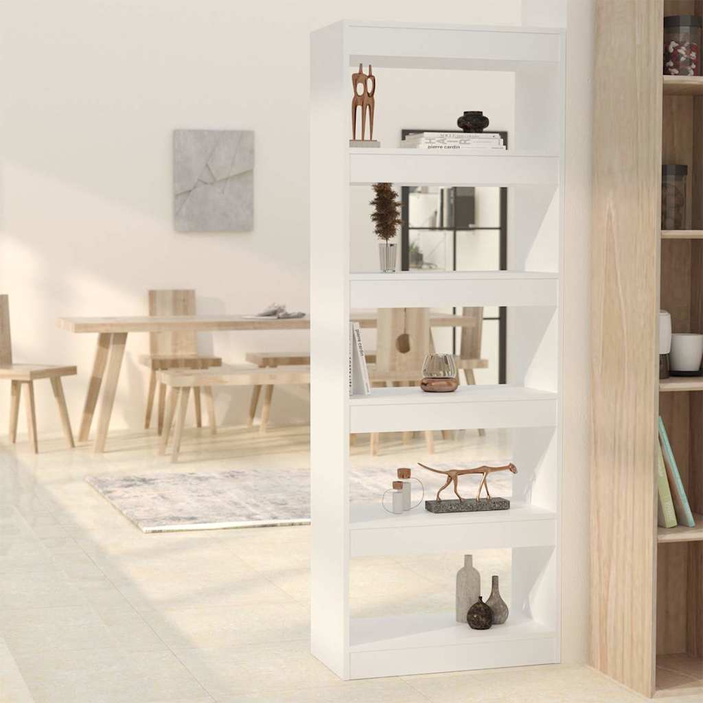Vidaxl boekenkast kamerscherm 60x30x166 cm spaanplaat wit