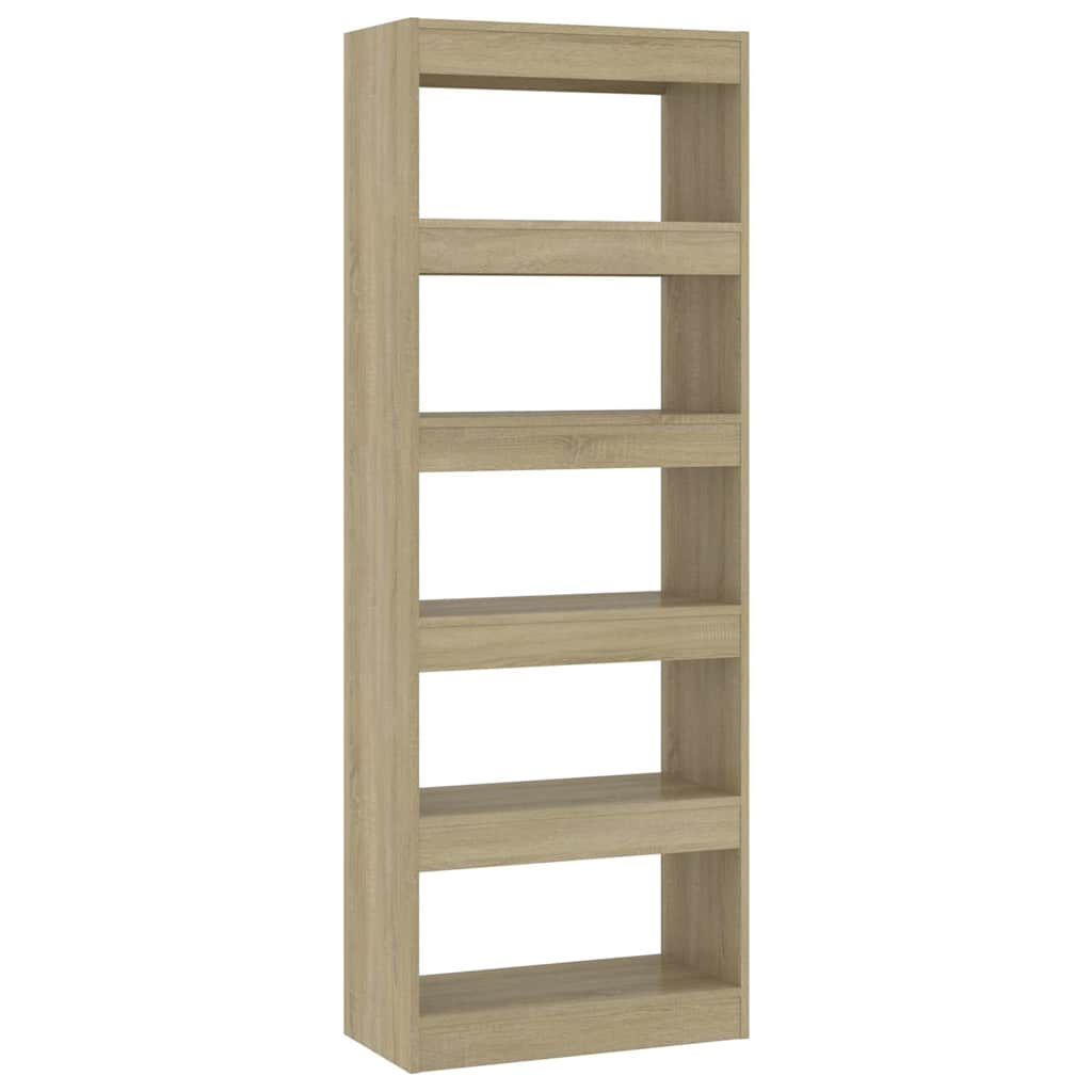 Vidaxl boekenkast kamerscherm 60x30x166 cm bewerkt hout sonoma eiken
