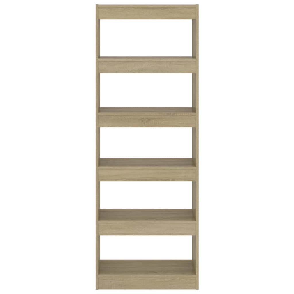 Vidaxl boekenkast kamerscherm 60x30x166 cm bewerkt hout sonoma eiken