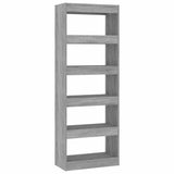 Vidaxl boekenkast kamerscherm 60x30x166 cm bewerkt hout betongrijs