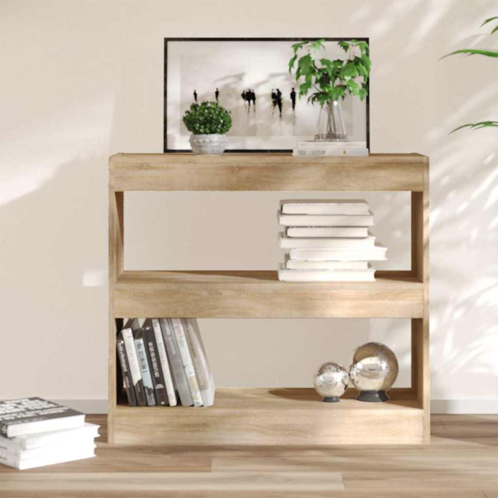 Vidaxl boekenkast kamerscherm 80x30x72 cm sonoma eikenkleurig