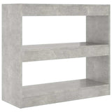 Vidaxl boekenkast kamerscherm 80x30x72 cm betongrijs