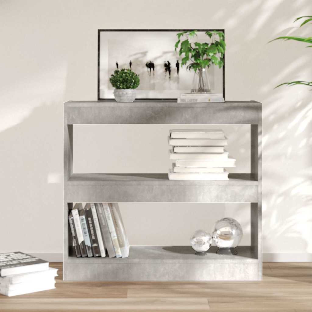Vidaxl boekenkast kamerscherm 80x30x72 cm betongrijs