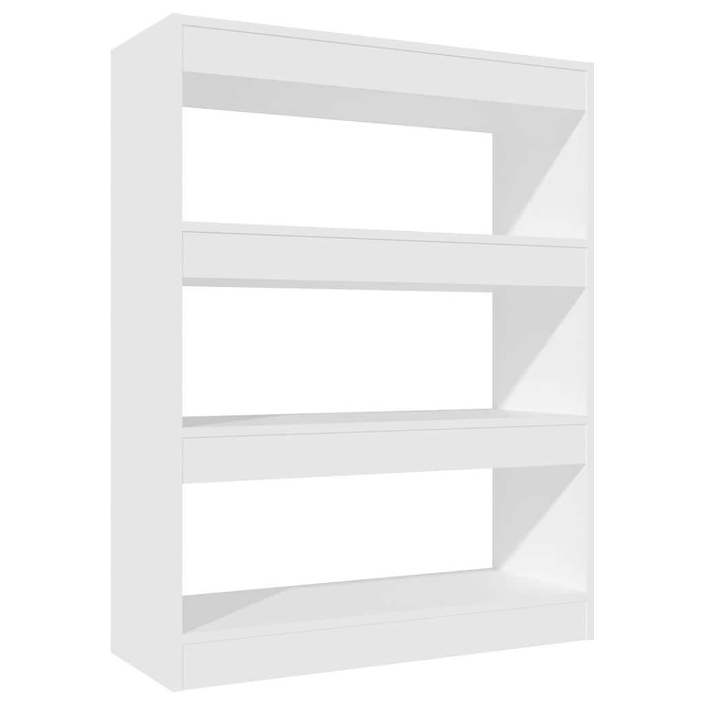 Vidaxl boekenkast kamerscherm 80x30x103 cm spaanplaat wit
