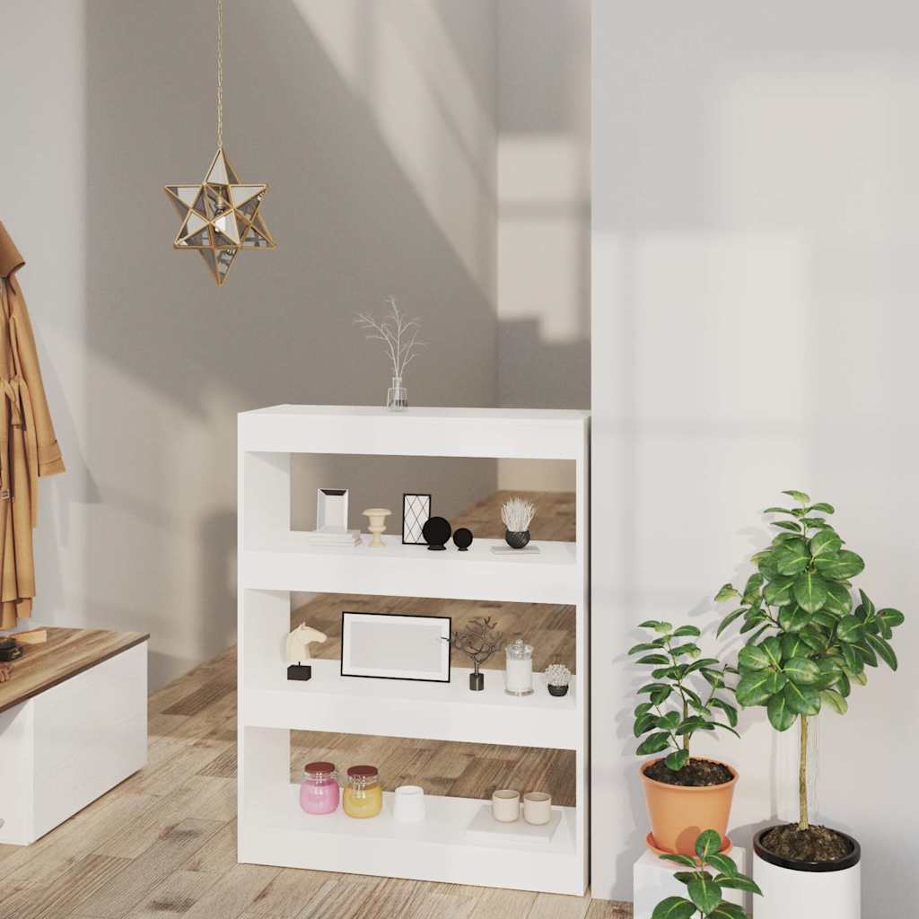 Vidaxl boekenkast kamerscherm 80x30x103 cm spaanplaat wit