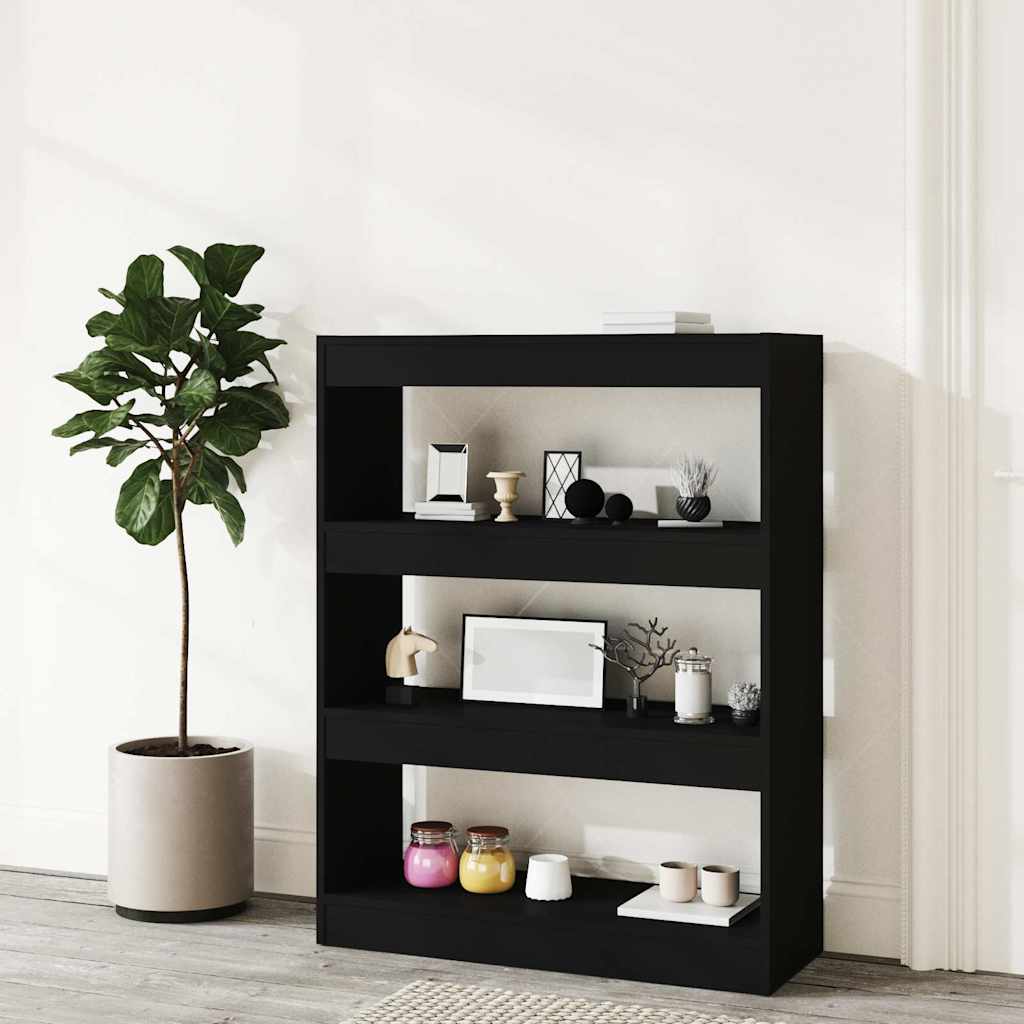 Vidaxl boekenkast kamerscherm 80x30x103 cm bewerkt hout zwart