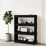 Vidaxl boekenkast kamerscherm 80x30x103 cm bewerkt hout zwart
