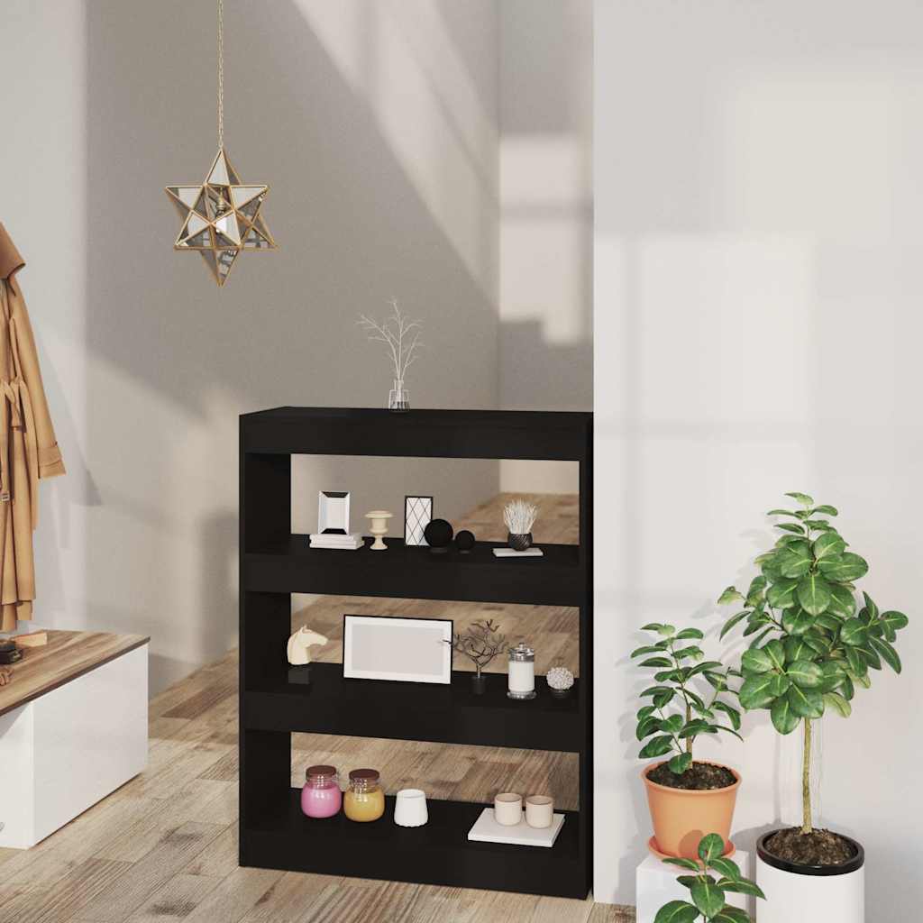 Vidaxl boekenkast kamerscherm 80x30x103 cm bewerkt hout zwart