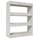 Vidaxl boekenkast kamerscherm 80x30x103 cm bewerkt hout betongrijs